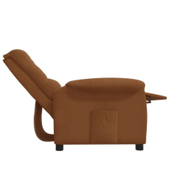 Fauteuil inclinable Marron Tissu microfibre