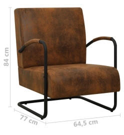 Fauteuil Marron Similicuir daim