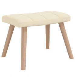 Chaise à bascule avec tabouret Crème Tissu