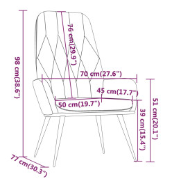 Chaise de relaxation Vert clair Velours