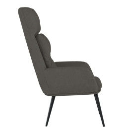 Chaise de relaxation Gris foncé Similicuir daim