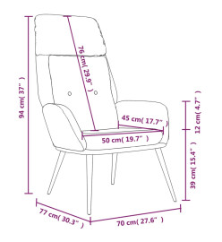 Chaise de relaxation Gris foncé Similicuir daim