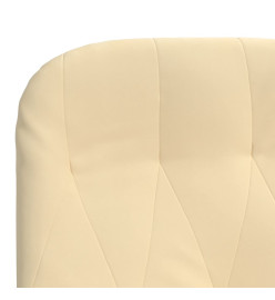 Chaise de relaxation Blanc crème Velours