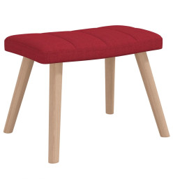 Chaise à bascule avec tabouret Rouge bordeaux Tissu