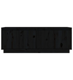 Meuble TV Noir 110x34x40 cm Bois de pin massif