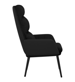 Chaise de relaxation Noir Tissu