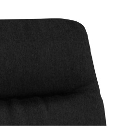 Chaise de relaxation Noir Tissu