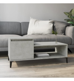 Table basse Gris béton 100x50x45 cm Bois d'ingénierie