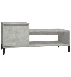 Table basse Gris béton 100x50x45 cm Bois d'ingénierie