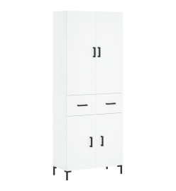 Buffet haut Blanc 69,5x34x180 cm Bois d'ingénierie