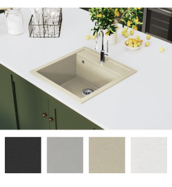 Évier de cuisine Granit Seul lavabo Beige