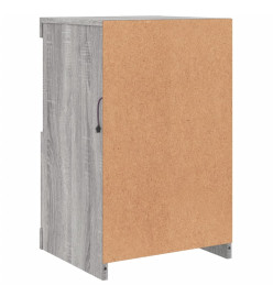 Armoires latérales et lumières LED 2 pcs sonoma gris