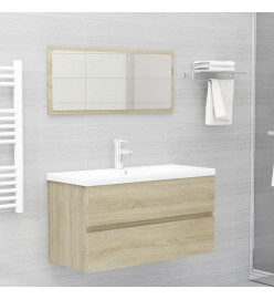 Armoire d'évier avec lavabo intégré Chêne sonoma Aggloméré
