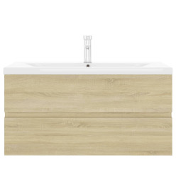 Armoire d'évier avec lavabo intégré Chêne sonoma Aggloméré