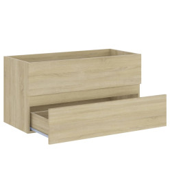 Armoire d'évier avec lavabo intégré Chêne sonoma Aggloméré
