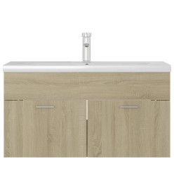 Armoire d'évier avec lavabo intégré Chêne sonoma Aggloméré