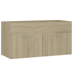 Armoire d'évier avec lavabo intégré Chêne sonoma Aggloméré