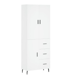 Buffet haut Blanc 69,5x34x180 cm Bois d'ingénierie