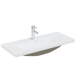 Armoire d'évier avec lavabo intégré Blanc Aggloméré
