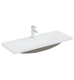 Armoire d'évier avec lavabo intégré Blanc Aggloméré