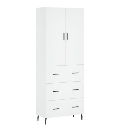 Buffet haut Blanc 69,5x34x180 cm Bois d'ingénierie