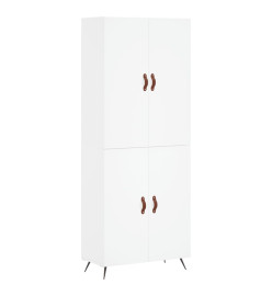 Buffet haut Blanc 69,5x34x180 cm Bois d'ingénierie