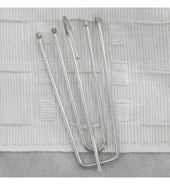 Rideaux occultants aspect lin et crochets 2 pcs Beige 140x245cm