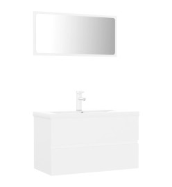 Ensemble de meubles de salle de bain Blanc Aggloméré