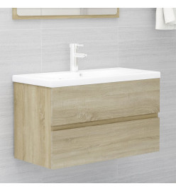 Ensemble de meubles de salle de bain Chêne sonoma Aggloméré