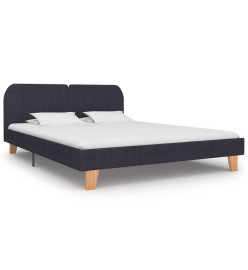 Cadre de lit Gris foncé Tissu 180 x 200 cm