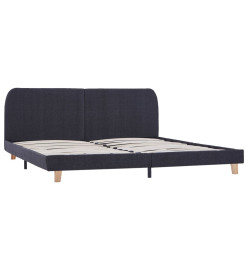 Cadre de lit Gris foncé Tissu 180 x 200 cm