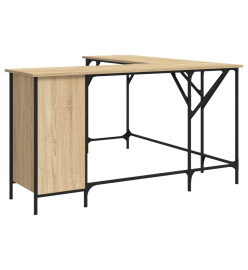 Bureau chêne sonoma 141x141x75 cm bois d'ingénierie