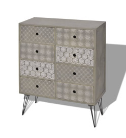 Armoire de rangement avec 8 tiroirs gris