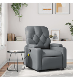 Fauteuil de massage inclinable Gris Similicuir