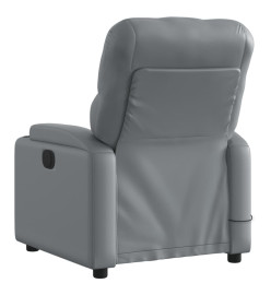 Fauteuil de massage inclinable Gris Similicuir