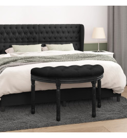 Banc Noir 81,5x41x49 cm Velours