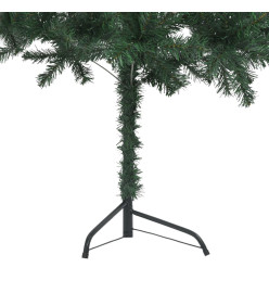 Arbre de Noël artificiel d'angle pré-éclairé vert 180 cm PVC