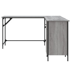 Bureau sonoma gris 141x141x75 cm bois d'ingénierie