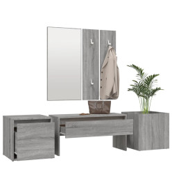 Ensemble de meubles de couloir Sonoma gris Bois d'ingénierie