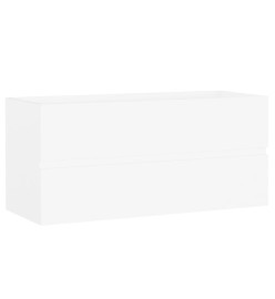 Armoire d'évier avec lavabo intégré Blanc Aggloméré