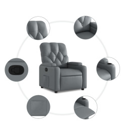 Fauteuil inclinable Gris Similicuir