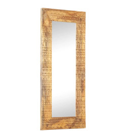 Miroir sculpté à la main 110x50x11 cm Bois de manguier solide