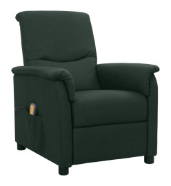 Fauteuil de massage Vert foncé Tissu