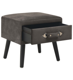 Table de chevet Gris 40x35x40 cm Velours