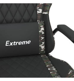 Chaise de jeu de massage Noir et camouflage Similicuir