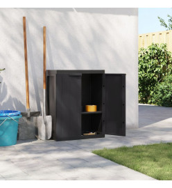 Armoire de rangement d'extérieur noir 65x37x85 cm PP