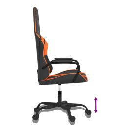 Chaise de jeu Noir et orange Similicuir