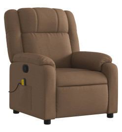 Fauteuil de massage inclinable Marron Tissu