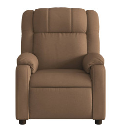 Fauteuil de massage inclinable Marron Tissu