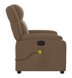 Fauteuil de massage inclinable Marron Tissu